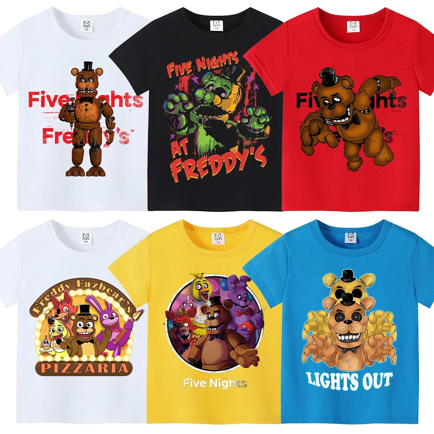Baby Clothing Boy - ファイブナイツアットフレディーズテーマショートシャツ服 Fnafs プリントかわいい漫画ボーイズ半袖トップスベビー Tシャツ服誕生日ギフト