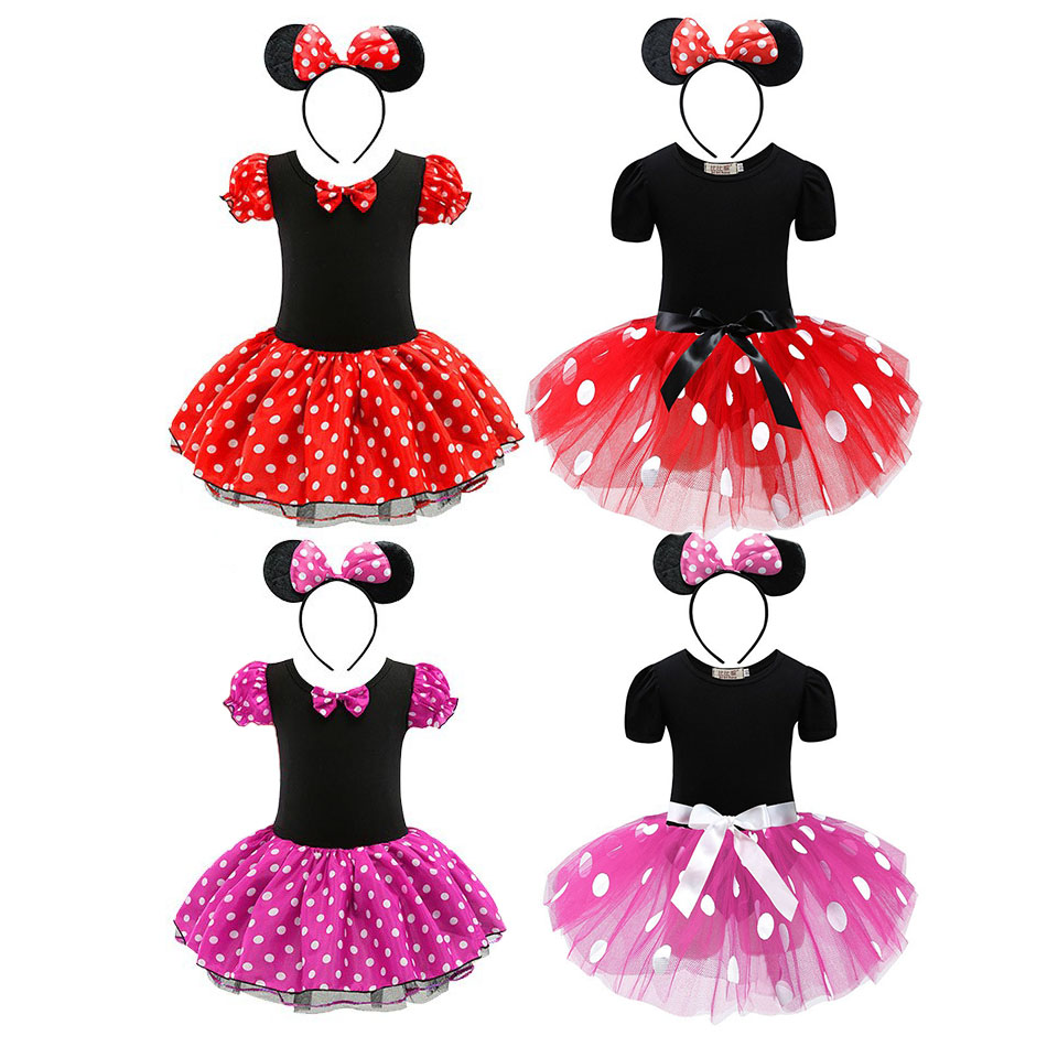 Baby Xmas Clothing - 子供のためのリボン付きバレエチュチュドレス,ヘッドバンド付きヘッドバンド,漫画のマウスの衣装,誕生日パーティー,クリスマス