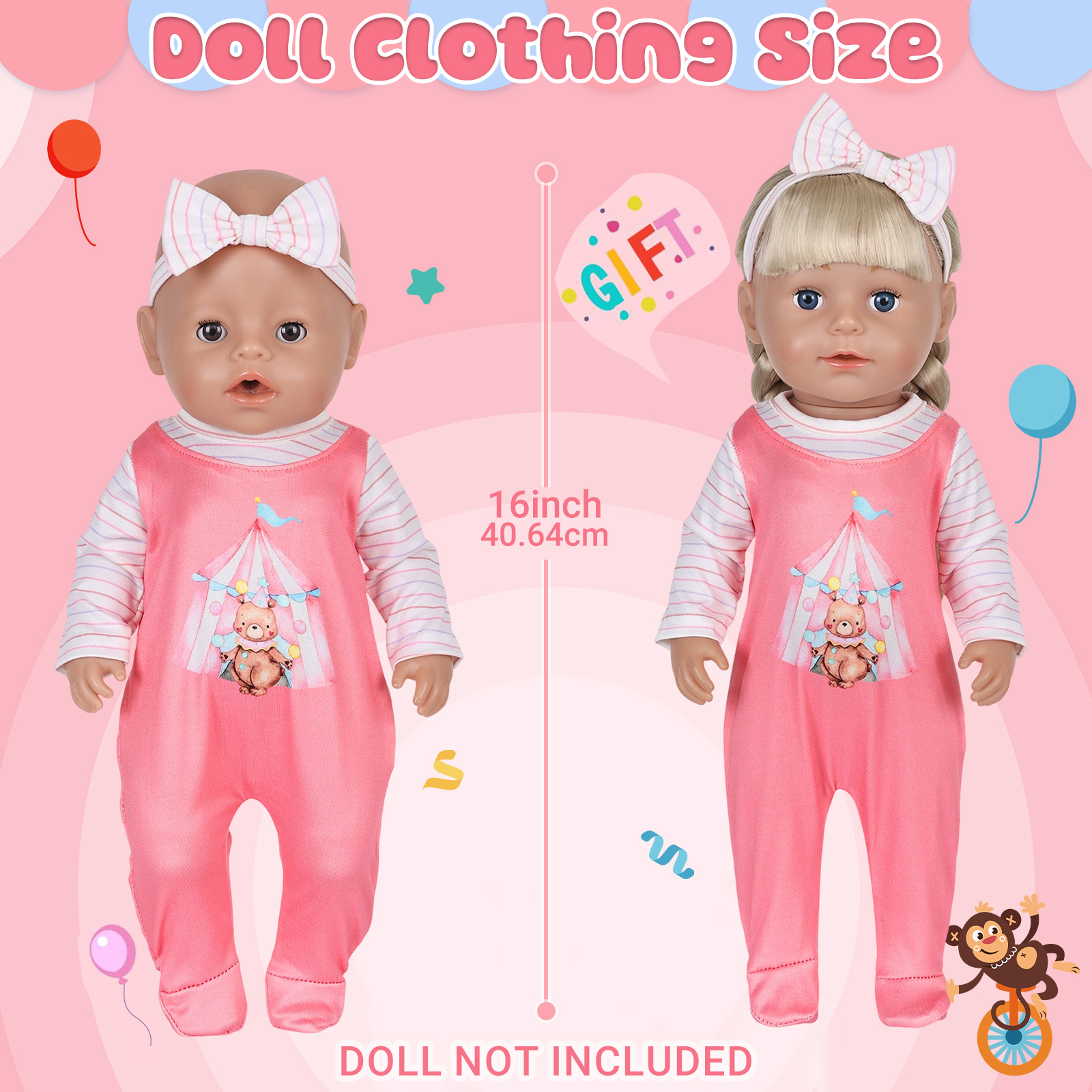 人形の服 16-18 インチ 40-45 センチメートルベビ - Baby Clothing Unisex のレビューと価格