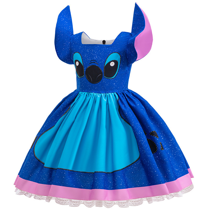 映画ステッチコスプレプリンセスドレス女の子のためのコスプレカ - Baby Clothing Size のレビューと価格