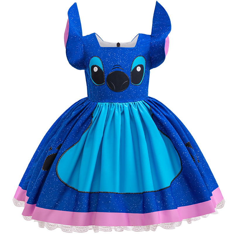映画ステッチコスプレプリンセスドレス女の子のためのコスプレカ - Baby Clothing Size のレビューと価格