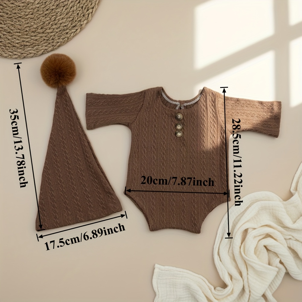 新生児写真撮影小道具ロンパースロングテールハットセットソフト - Baby Clothing Onesies のレビューと価格