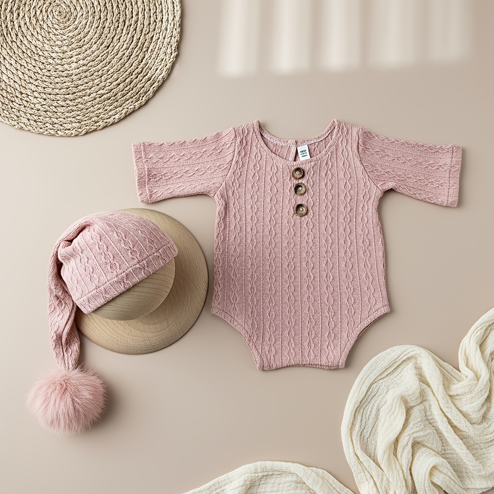 新生児写真撮影小道具ロンパースロングテールハットセットソフト - Baby Clothing Onesies のレビューと価格