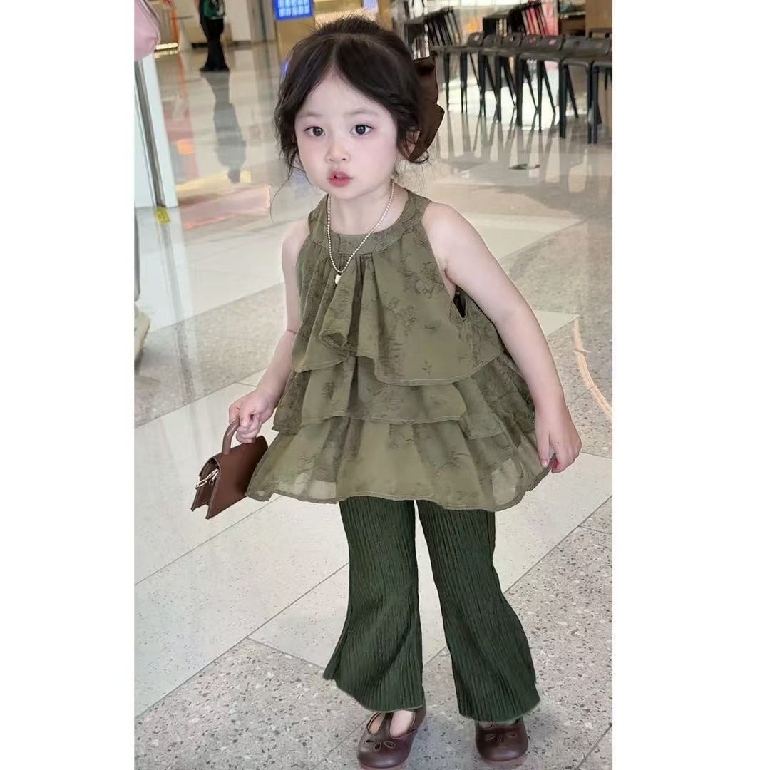夏の女の子服セットユニークな美しいスタイル子供のベビーハンギ - Baby Clothing Unique のレビューと価格