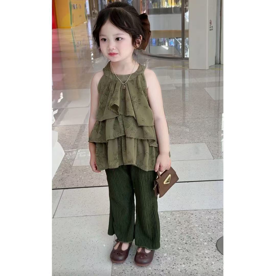 夏の女の子服セットユニークな美しいスタイル子供のベビーハンギ - Baby Clothing Unique のレビューと価格