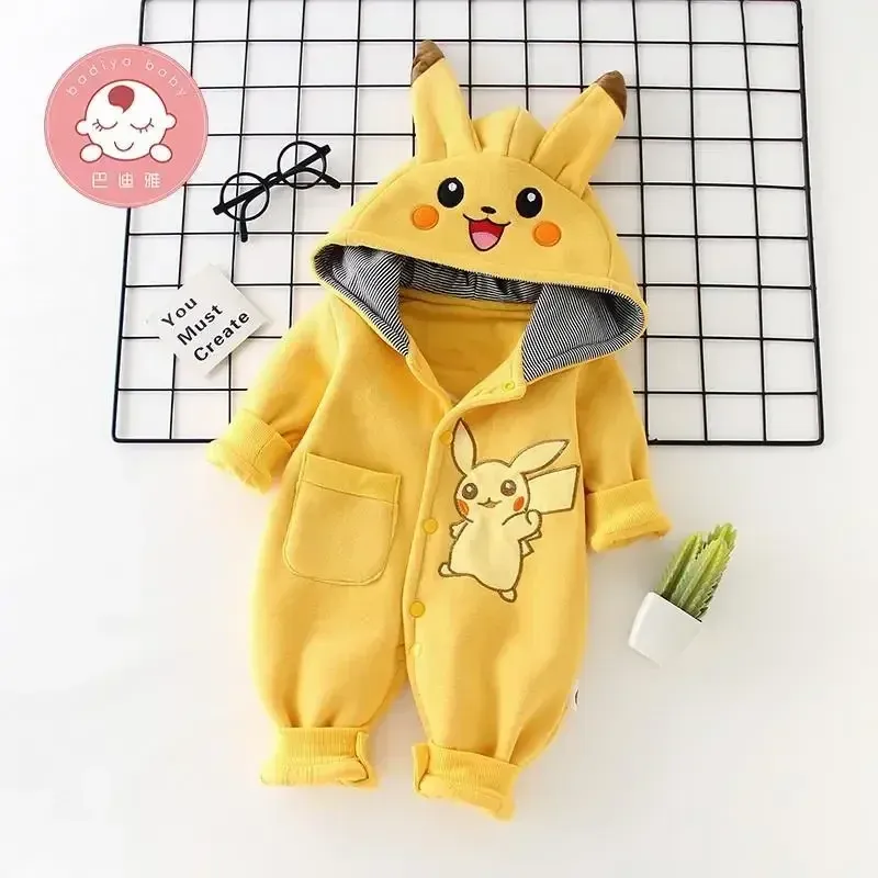 漫画ポケットモンスターベビーパジャマ新生児かわいい冬長袖子供 - Baby Clothing Onesies のレビューと価格