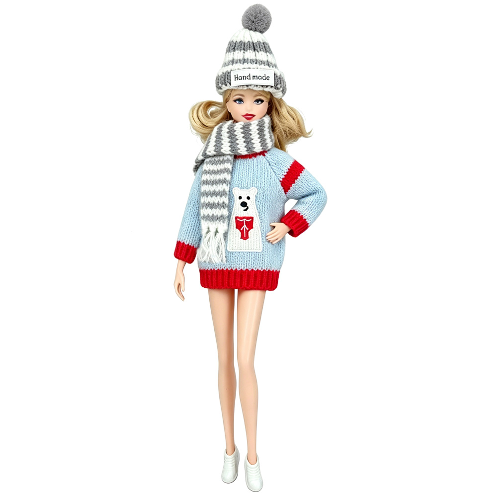 クリスマスドール用セーター、ニット帽、スカーフ、エルフドール - Baby Xmas Clothing のレビューと価格