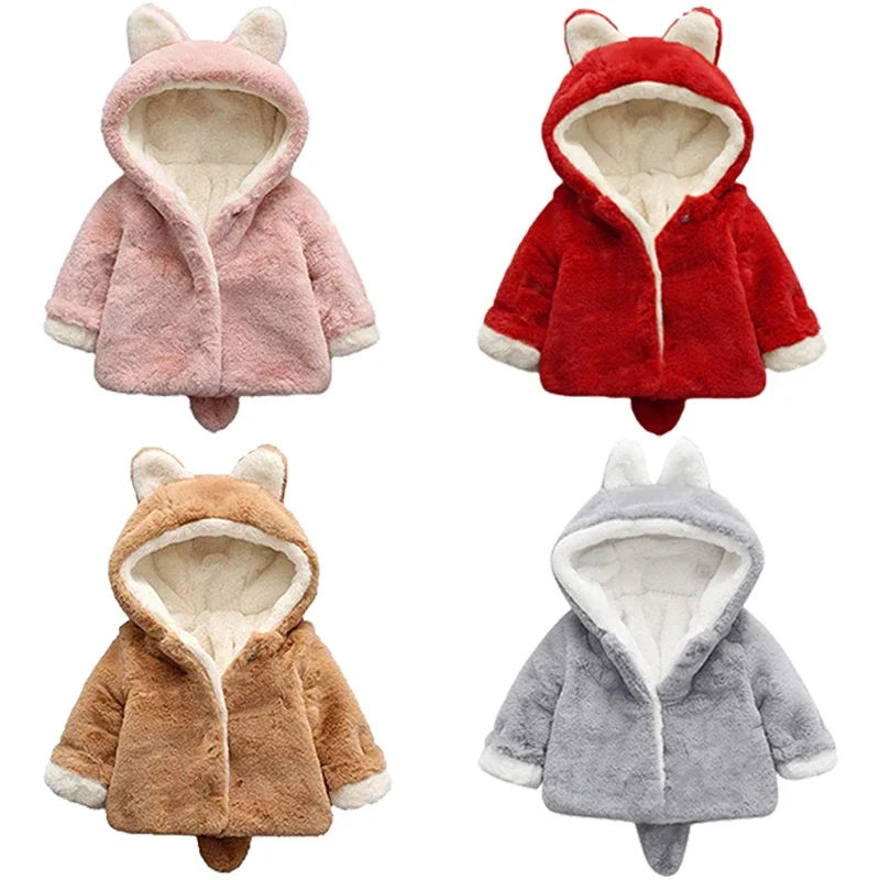 かわいい猫の耳が付いたベビージャケット,小さな女の子のための - Baby Xmas Clothing のレビューと価格