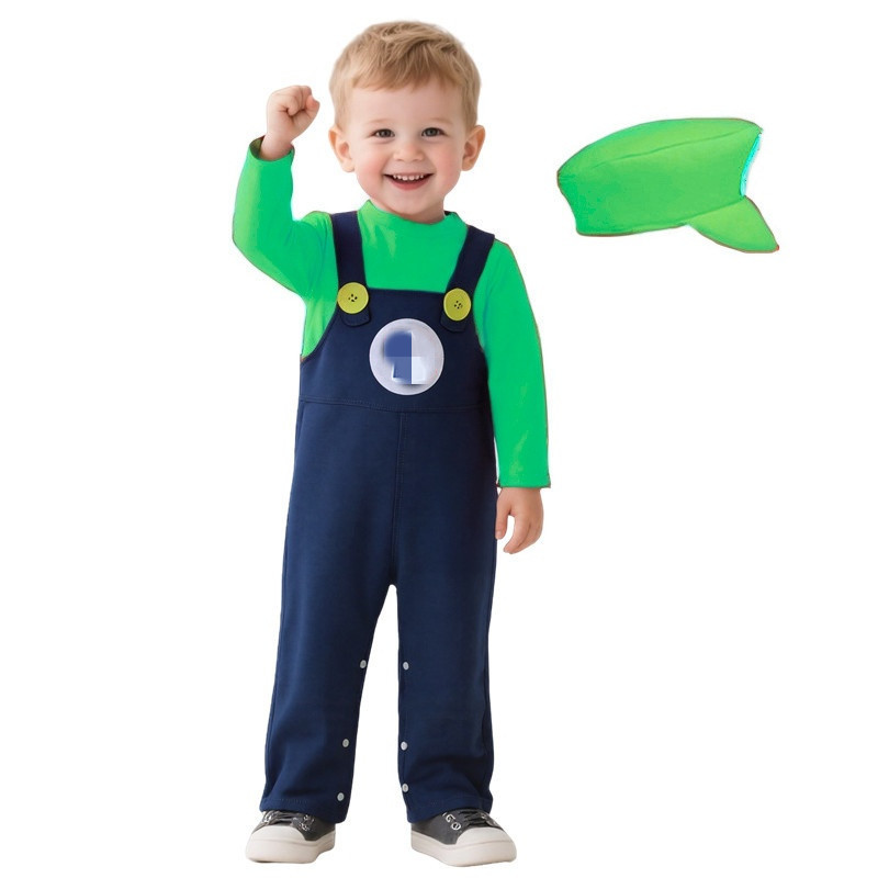 ベビー配管工コスチューム赤緑アニメゲーム配管工ボディスーツホ - Baby Clothing Onesies のレビューと価格