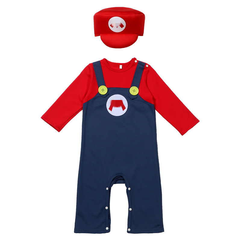 ベビー配管工コスチューム赤緑アニメゲーム配管工ボディスーツホ - Baby Clothing Onesies のレビューと価格