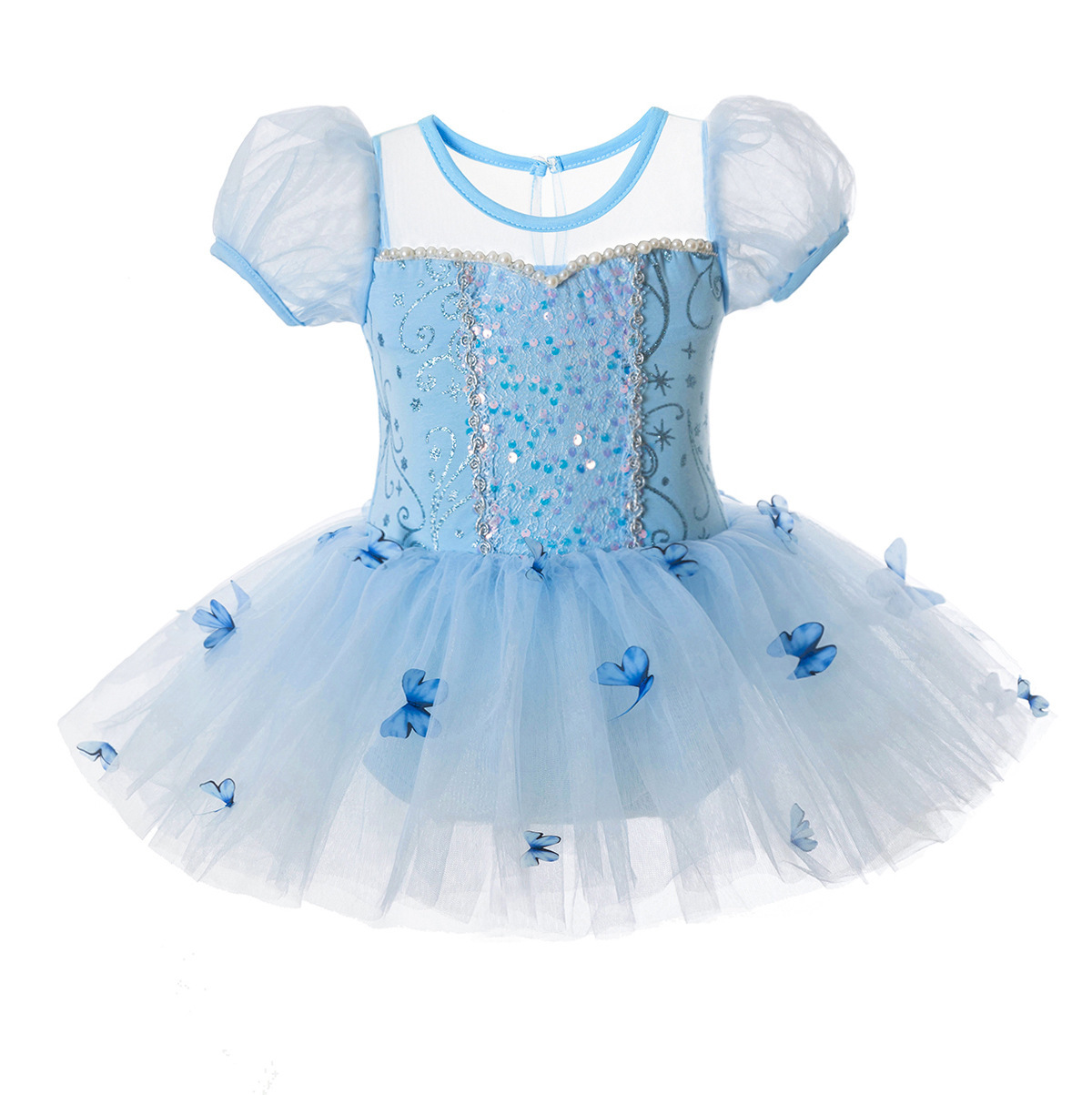 シンデレラダンスドレス女の子蝶アップリケスパンコールプリンセ - Baby Clothing Size のレビューと価格
